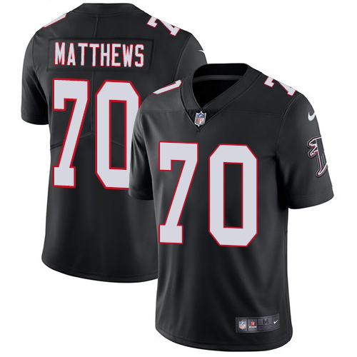 2019 men Atlanta Falcons #70 Matthews black Nike Vapor Untouchable Limited NFL Jersey->atlanta falcons->NFL Jersey